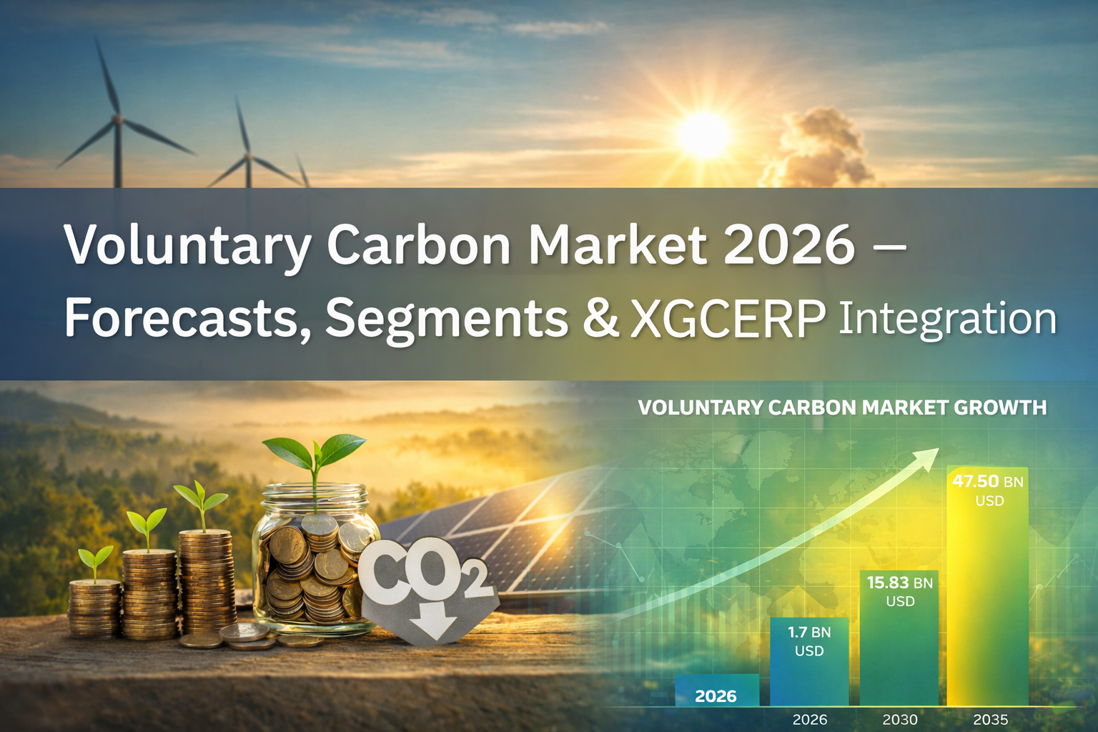 Graph illustrating growth of voluntary carbon credits